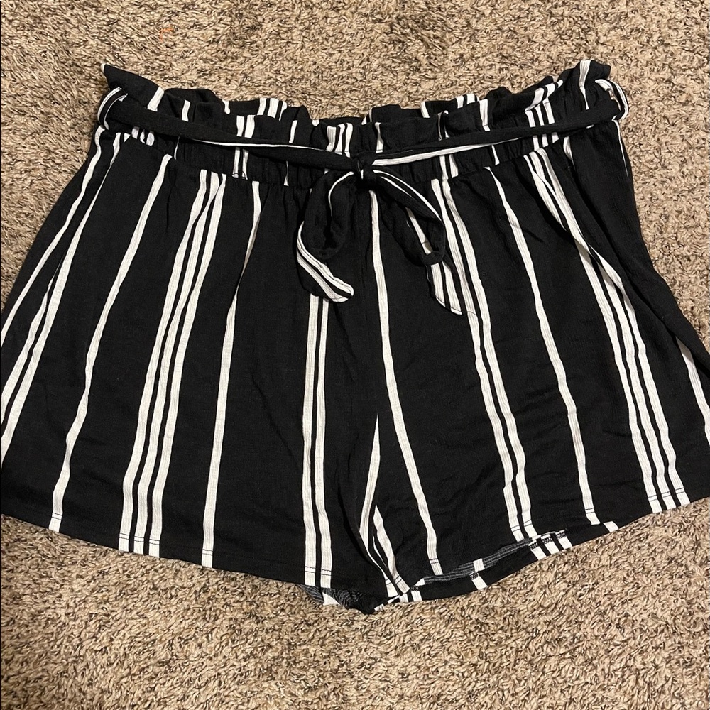 Paper bag waist shorts.